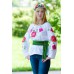 Embroidered blouse "Olvia: peonies"